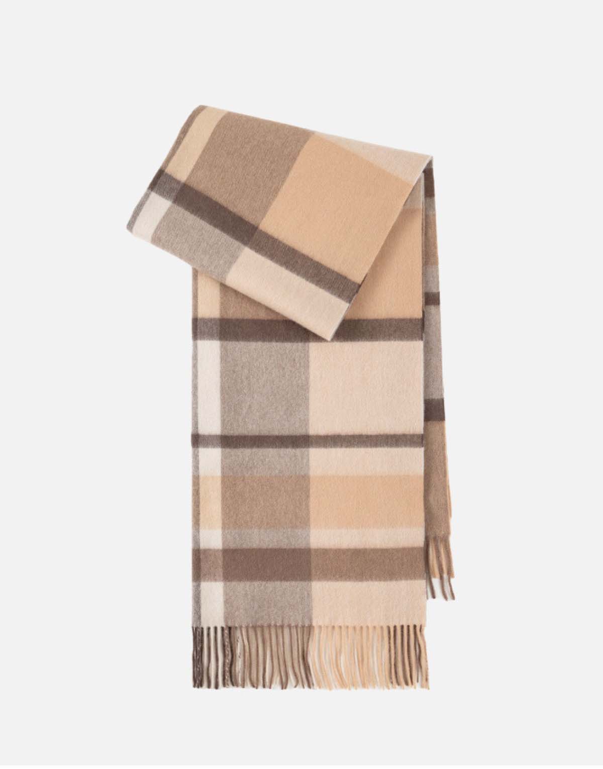 100PCT Wool Versatile Plaid Scarf-s2